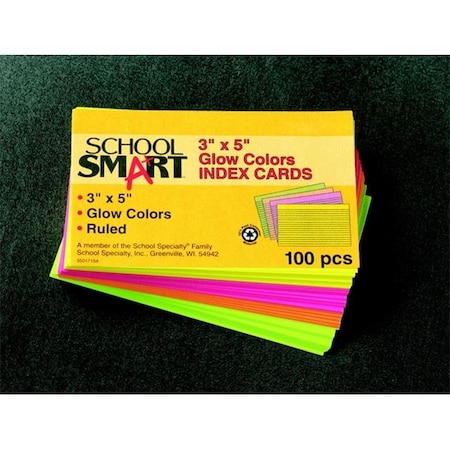 School Smart 088704 4 X 6 In. Blank Heavyweight Plain Index Card; Blue; Pack - 100